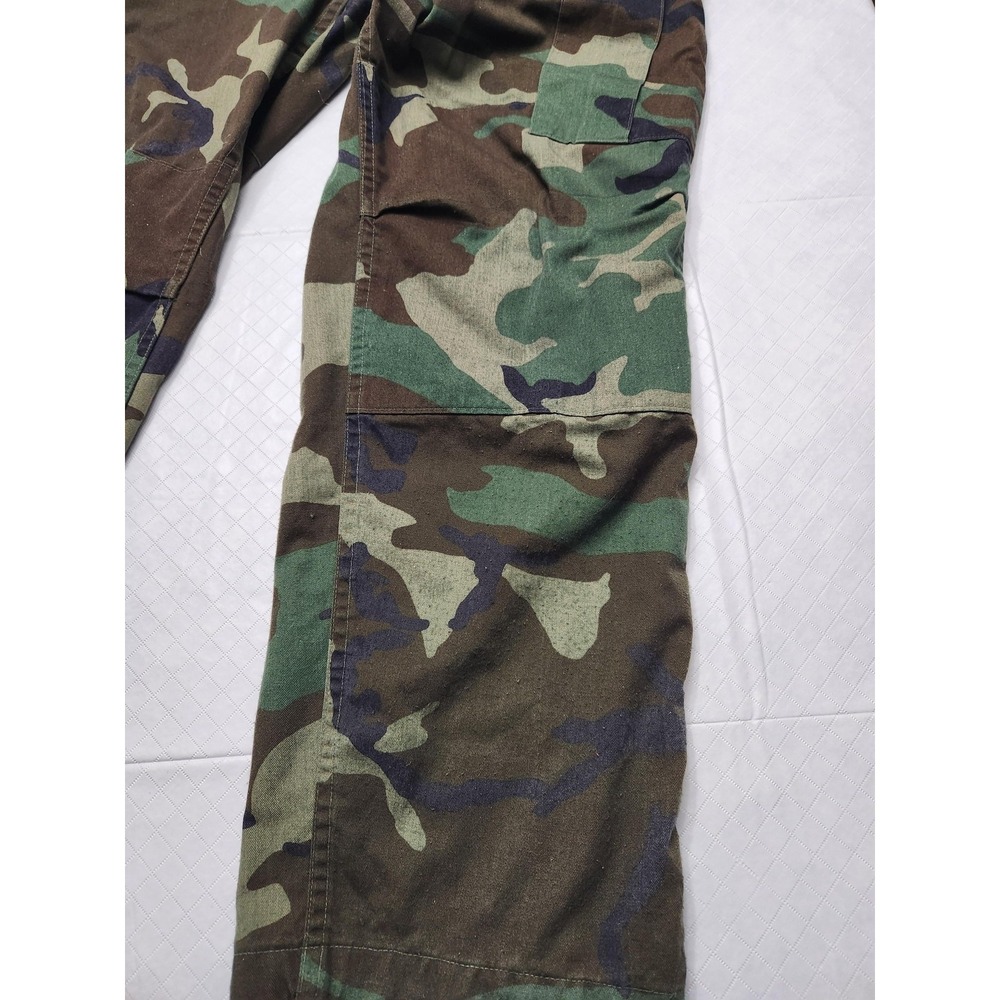 Camo BDU Cargo Pants Mens 32x29 Woodland Army Relaxed Fit Utility Workwear - Picture 9 of 10